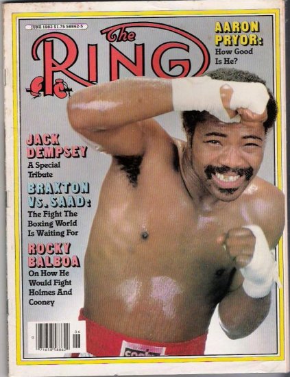 The Ring June 1982- Jack Dempsey- Aaron Pryor- Rocky Balboa- Vinatge