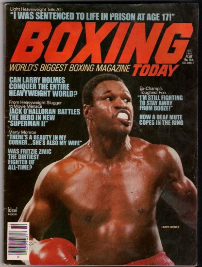 Boxing Today Oct. 1981-Larry Holmes-Marty Monroe