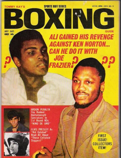 Tommy Kay's Boxing Guide- First Issue- April 1974- Bonus!-Vintage Magazine- Ali Frazier