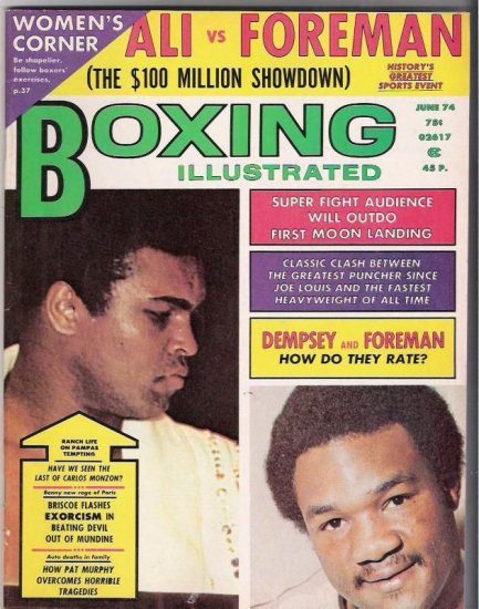Boxing Illustrated- Ali vs Foreman- Dempsey and Foreman-Vintage Magazine