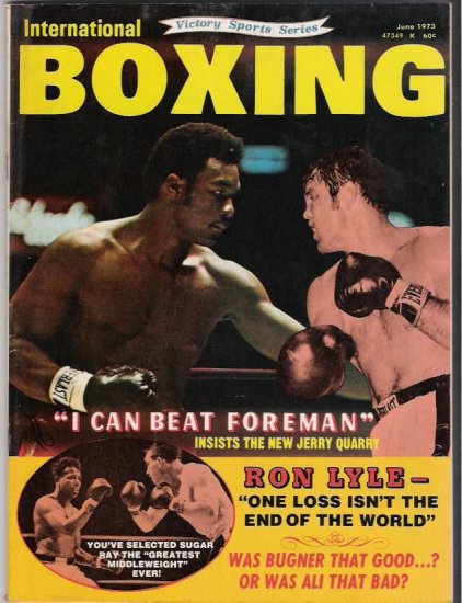 International Boxing- Ron Lyle- Foreman Quarry-Sugar Ray- Vintage Magazine