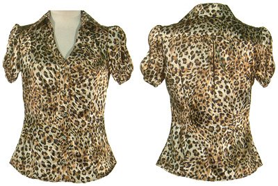 Leopard Runch Sleeve Blouse