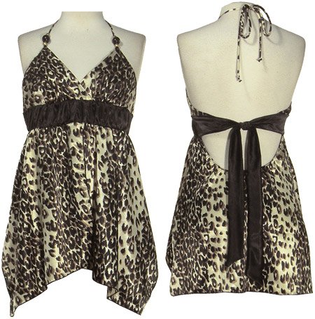 Halter Tie Back Cheetah