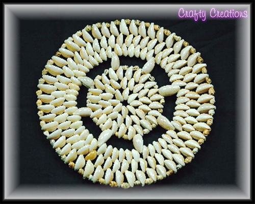 Set Of 2 Annulus Shell Mats - Star Shaped - 8 Inch - #3064