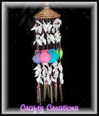 Bright & Cheery Shell Wind Chimes - 15" Long - #242
