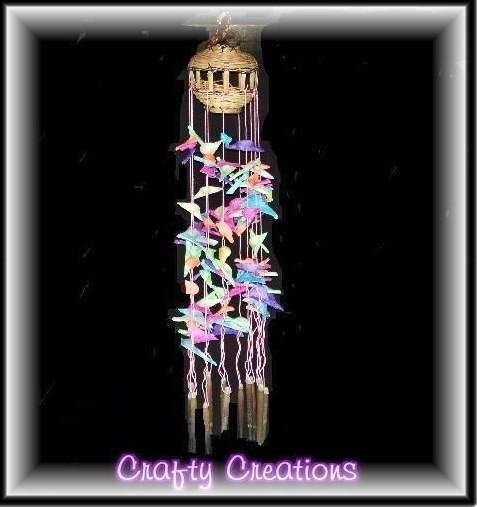 Swirl Of Color Shell Wind Chimes - 12 " Long - #207