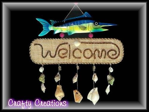 Colorful Swordfish Welcome Sign