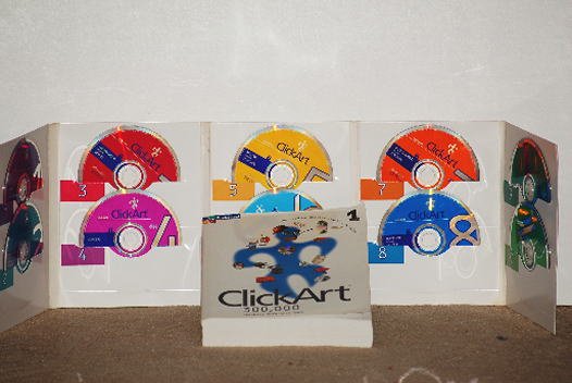 Print Shop Premier Edition - 2 Large Books & 20 CD's Clip Art, Photos - Computer Software