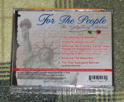 Computer Software - Historical Information - For The People - CD ROM