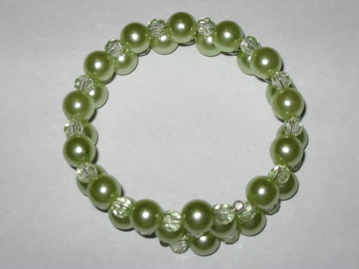 Green Beaded Wrap Bracelet