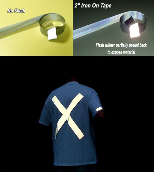 Reflective Iron On Safety Tape 2" Wide 30 Feet