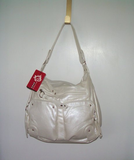 NWT DESIGNER INSPIRED PEARLIZED WHITE SHOULDERBAG