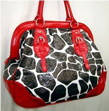 NWT DESIGNER INSPIRED GIRAFFE PRINT SATCHEL XL