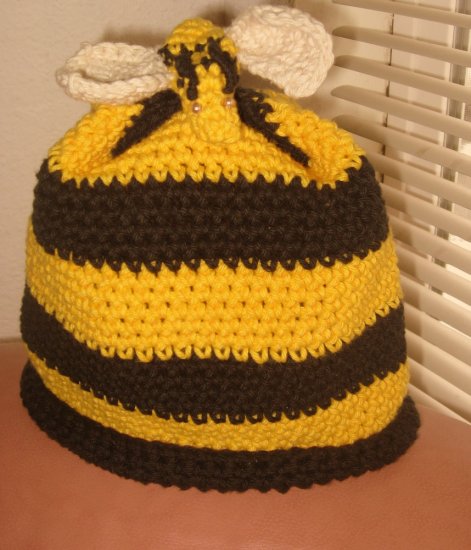 Spring Girls Crochet Bumblebee Hat