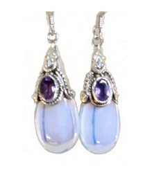 Opalescent Glass Earrings