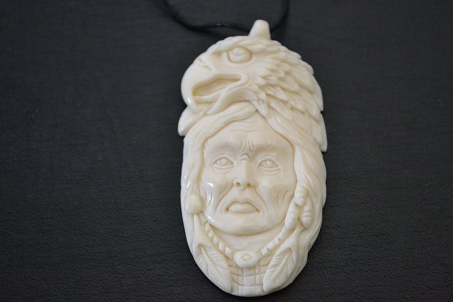 Handcarved Native American Indian Style Eagle shamen Pendant