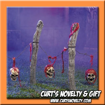 Tattered Bloody Fence Halloween Haunted House Prop