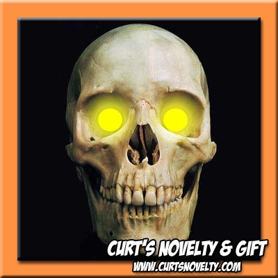 Scary Amber / Yellow LED Halloween Eye Eyes Set Haunted House Prop