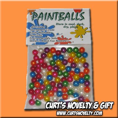 .40 Caliber Assorted Color Paintballs Bag of 100 Great for Blowgun or Slingshot
