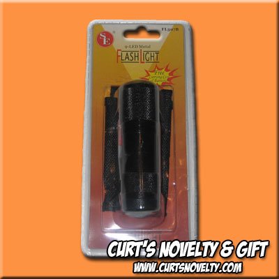 9 LED Black Anodized Emergency Camping Flashlight Flash Light