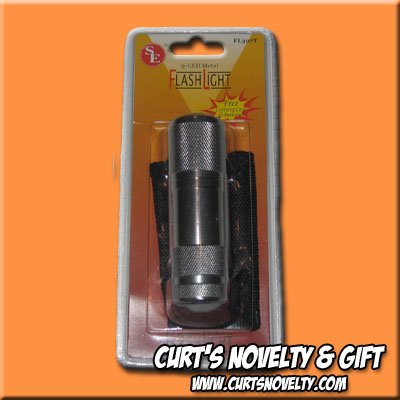 9 LED Titanium Anodized Emergency Camping Flashlight Flash Light