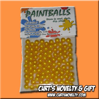 .40 Caliber Yellow Paintballs Bag of 100 Great for Blowgun or Slingshot