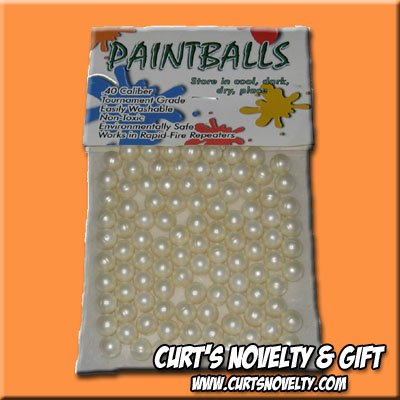 .40 Caliber White Paintballs Bag of 100 Great for Blowgun or Slingshot