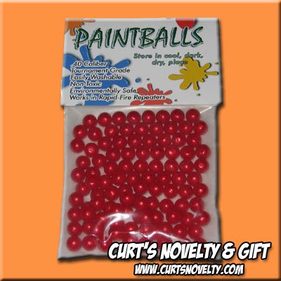 .40 Caliber Red Paintballs Bag of 100 Great for Blowgun or Slingshot