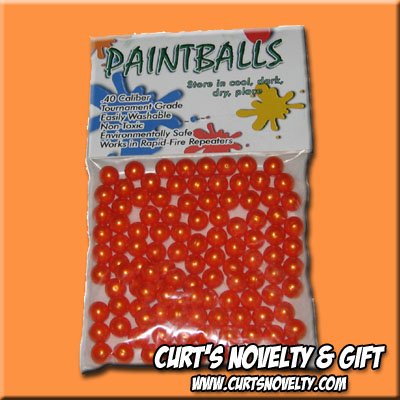 .40 Caliber Orange Paintballs Bag of 100 Great for Blowgun or Slingshot