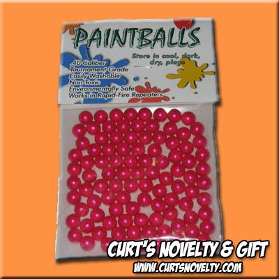 .40 Caliber Pink / Fuchsia Paintballs Bag of 100 Great for Blowgun or Slingshot
