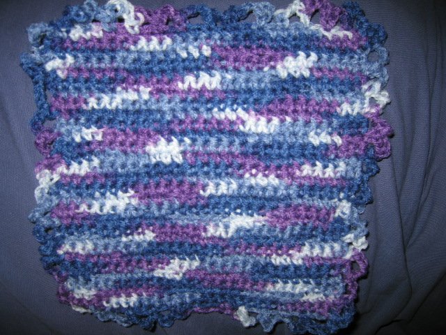 Baby Homemade Hand Crocheted Security Blanket