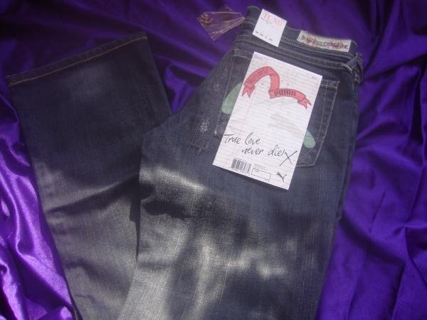 Authentic Puma Evisu Jeans Wns Reg Fit (26X30) Msrp $170