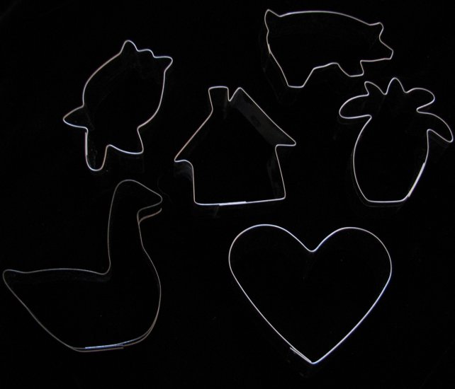 Fox Run Craftsmen Metal Country Collection Cookie Cutters Set of 6 Foxrun Cutter