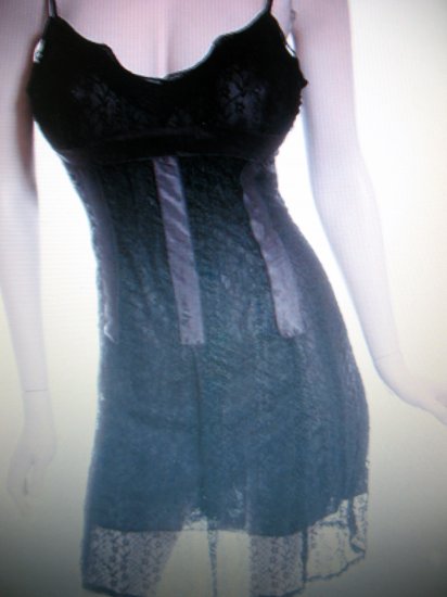 Womens Jr/Miss sexy black lace cocktail dress NWT SM-LG