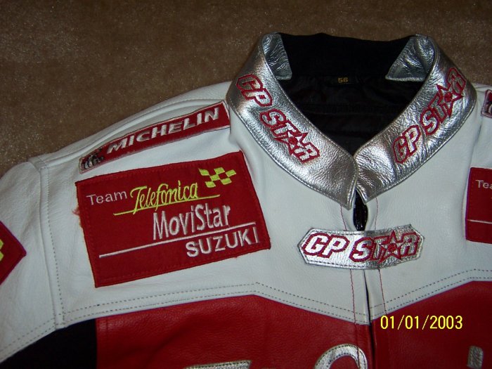 Suzuki Telefonica MoviStar GPSTAR Team leather jacket XL