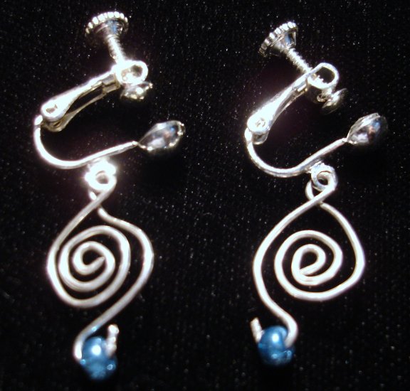 Silver Celtic Swirl Clip-on earrings