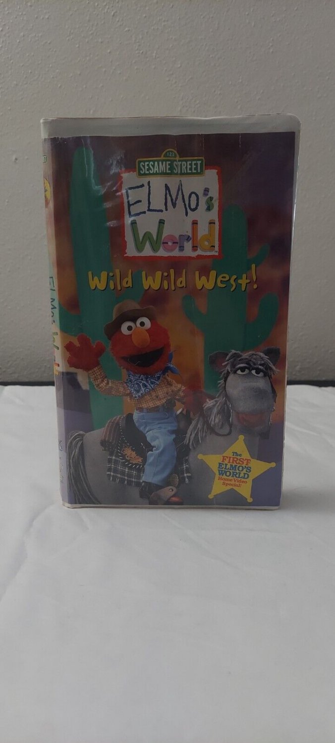 Elmo S World Wild Wild West Vhs Rare Clamshell Sesame Street