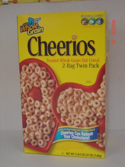 Cereal, Oat Cheerios 2 Bag (1.16 lbs., 525 g. each) Box