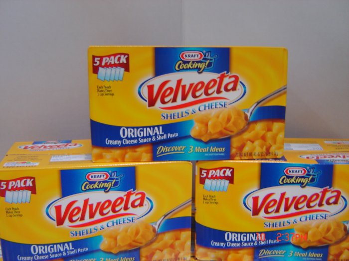 Pasta Shells and Cheese 5 Pack (0.75lbs.,340g. each) Box