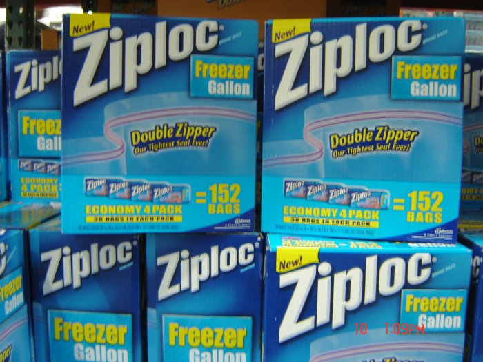 Bags, Plastic Freezer Large Size 4 Pack (38 bags in each)