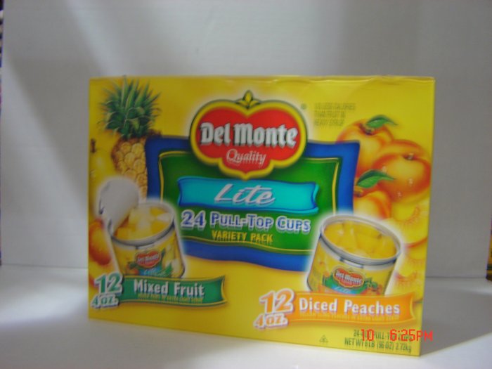 Fruit Cups, 24 Cup Tins (0.25lbs.,113g. each) Variety Pack