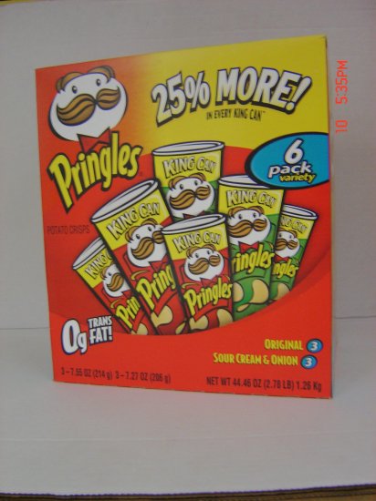 Potato Chips, 6 Can (0.45lbs.,206g. ea.) Variety Pack