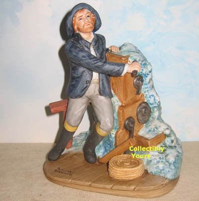 NEW Norman Rockwell Museum BRAVING THE STORM figurine, porcelain, retired