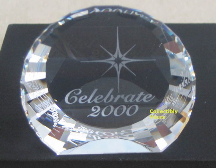 Swarovski Crystal CELEBRATE 2000 Millennium paperweight,limited edition