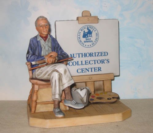 Norman Rockwell AUTHORIZED DEALER DISPLAY, limited edition, porcelain, retired