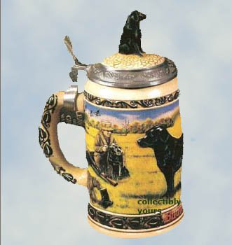 NEW Anheuser Busch BLACK LABRADOR STEIN, CS195, Budweiser Hunter's Companion, 1993, MIB