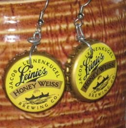 LeinenKugels Hand Fashioned RECYCLED Bottle Cap Earrings