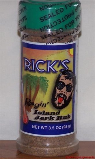 Rick's Ragin' Island Jerk Rub Hot-N-Spicy 3.5oz