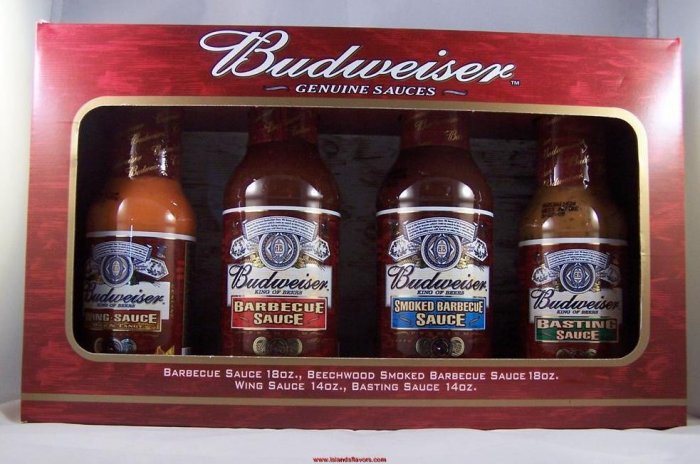 Budweiser BBQ-Wing-Basting Sauce 4 Pack Gift Set