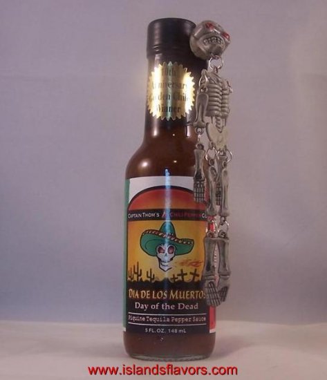Day Of The Dead Tequila Pepper Sauce&Skeleton Key Chain